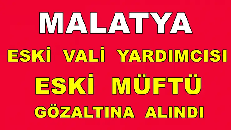 Malatya Eski Vali yardımcısı ile eski müftü gözaltına alındı