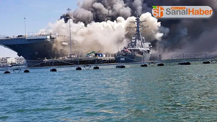 ABD'de savaş gemisinde yangın çıktı