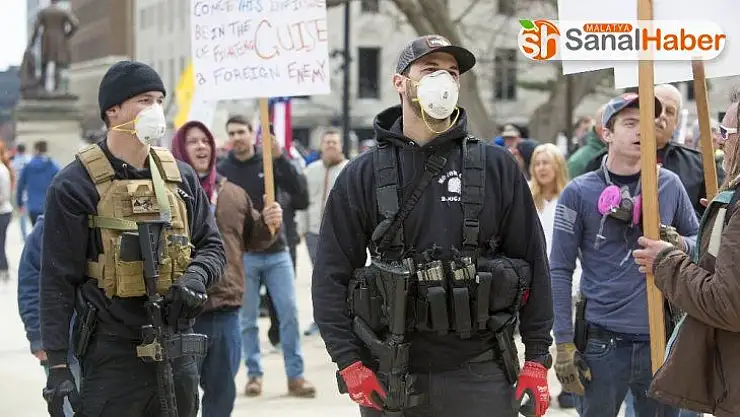ABD'nin Michigan eyaletinde valinin Covid-19 önlemleri protesto edildi
