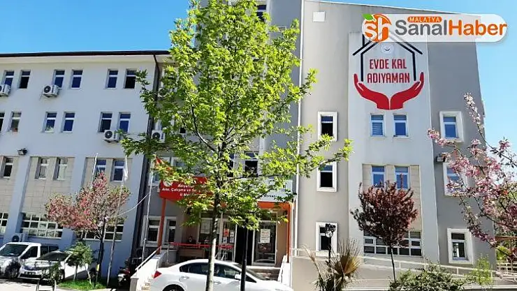 AÇSH İl Müdürlüğü binasından 'Evde Kal Adıyaman' mesajı