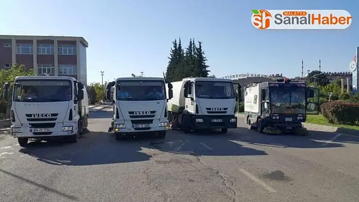 Adıyaman Belediyesi, üniversitede temizlik çalışması yaptı