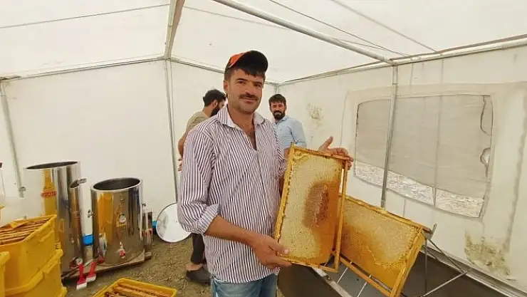'Adıyaman´da `geven´ balı sağımı başladı'