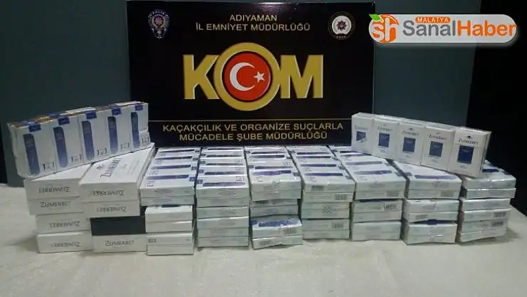 Adıyaman'da, kaçak sigara ele geçirildi
