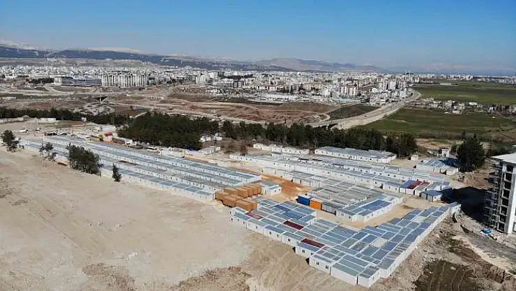'Adıyaman´da kurulan konteynır kent havadan görüntülendi'