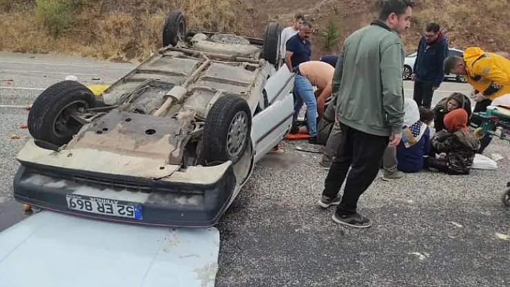'Adıyaman´da otomobil takla attı: 5 yaralı'