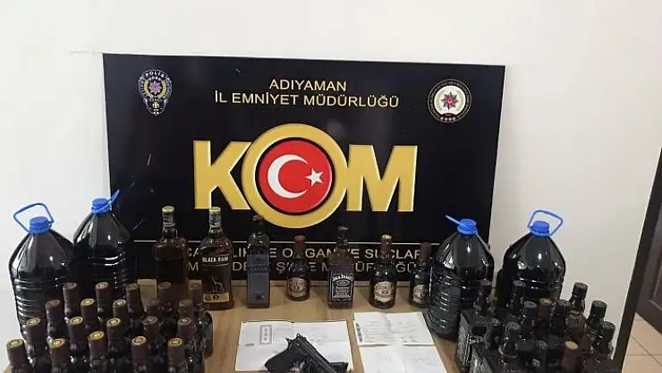 'Adıyaman´daki tefecilik operasyonunda sahte içki ele geçirildi'