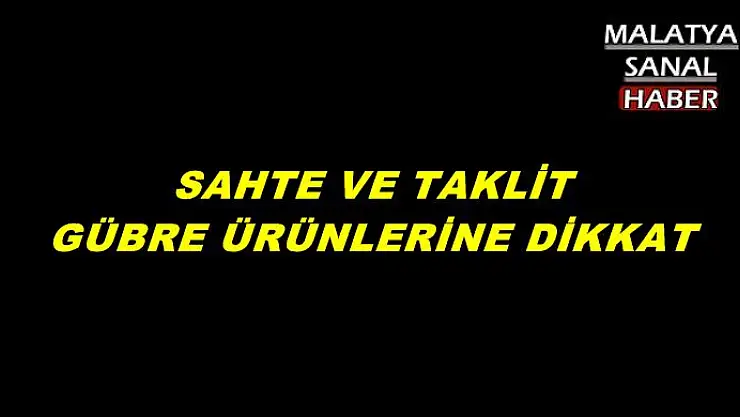 MALATYALI ÇİFTÇİLER DİKKAT