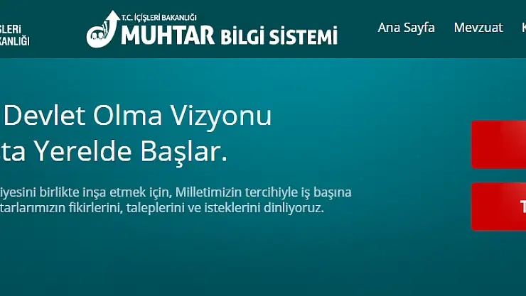 '''Muhtar Bilgi Sistemi'' devreye girdi'