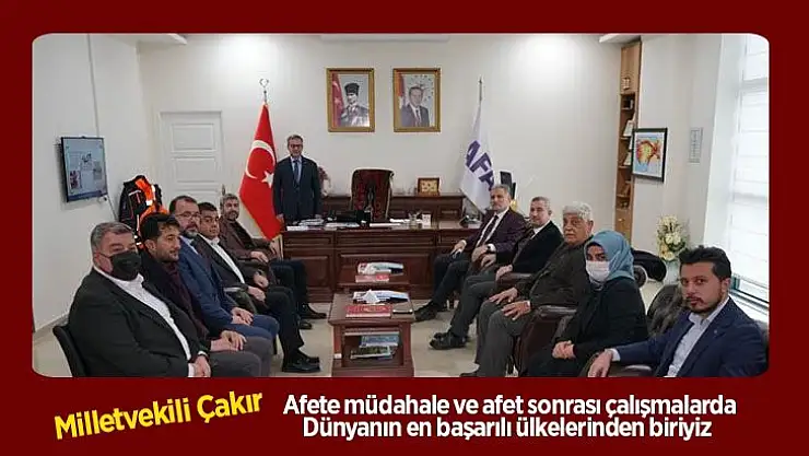 Afete müdahale ve afet sonrası çalışmalarda dünyanın en başarılı ülkelerinden biriyiz 