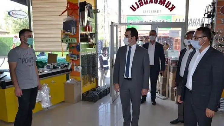 'Altınyayla´da ilçe protokolünden Covid-19 denetimi'