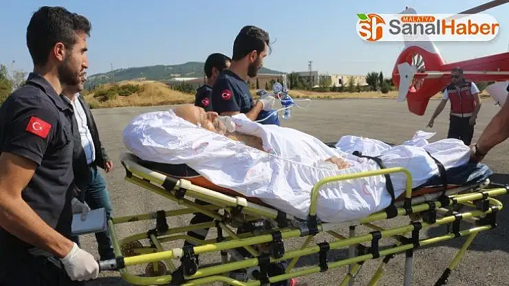 Ambulans helikopterle Malatya´ya sevk edildi