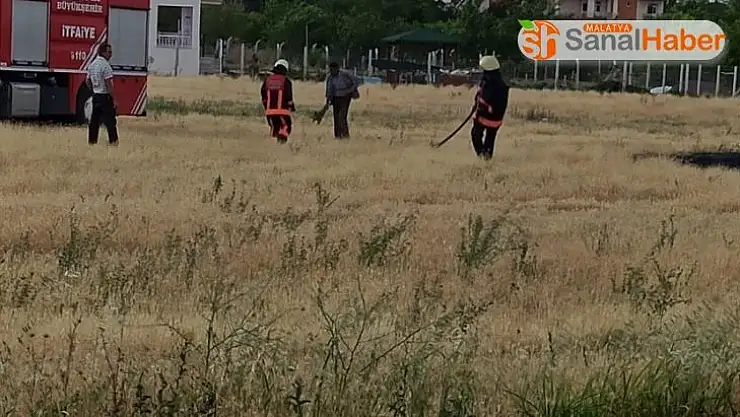 Malatya'da Anız yangını