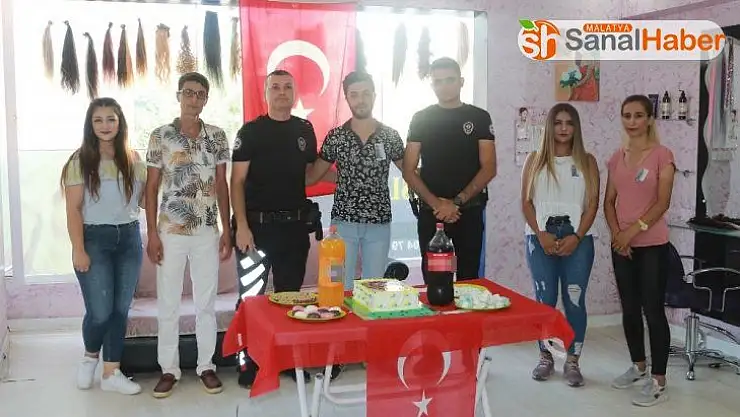 Arkadaşları şehit düşen polislere anlamlı sürpriz