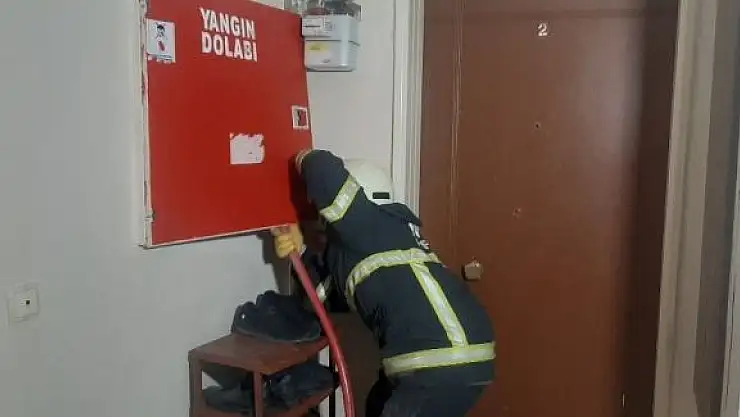 'Asansör boşluğunda korkutan yangın'