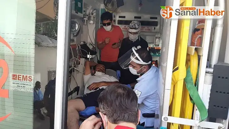 Bacağına isabet eden cisimle yaralandı