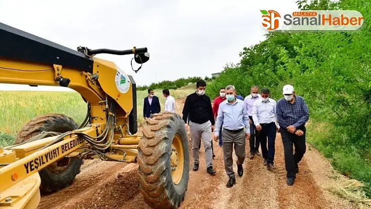 Başkan Çınar, yol çalışmalarını inceledi