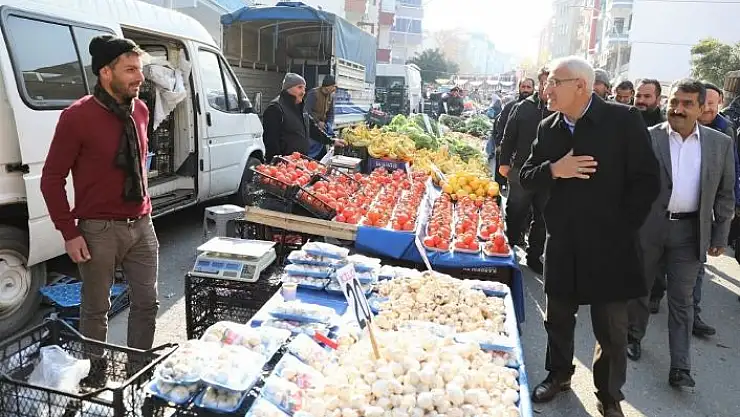 'Başkan Güder, pazarcı esnafının taleplerini dinledi'