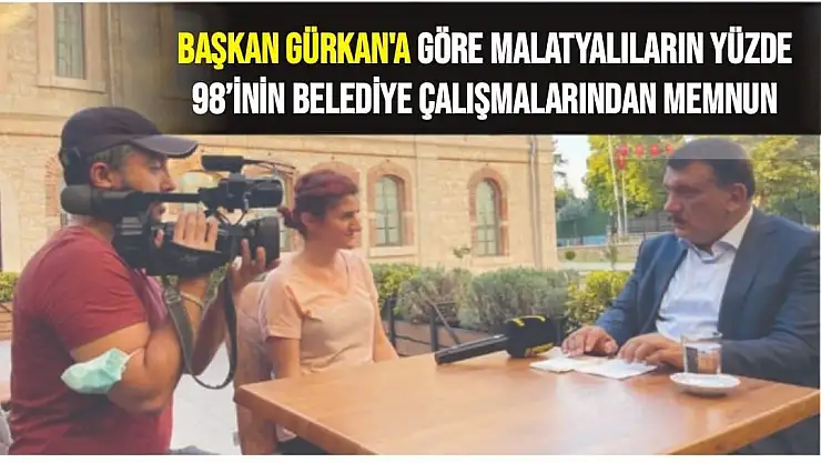 Başkan Gürkan'a göre Malatyalıların yüzde 98´inin belediye çalışmalarından memnun