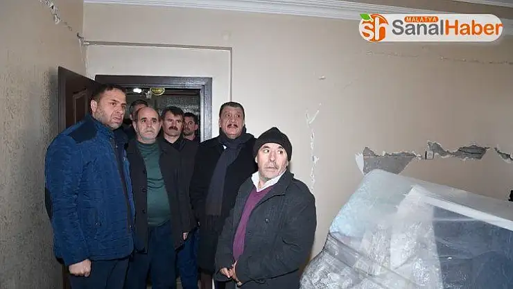 Başkan Gürkan depremde hasar gören yerleri ziyaret etti
