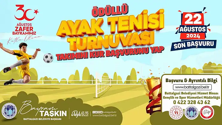 Battalgazi'de ayak tenisi turnuvası heyecanı
