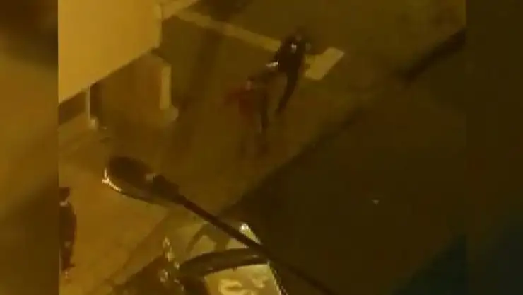 'Bekçiden tüfekli adama tekmeli müdahale'