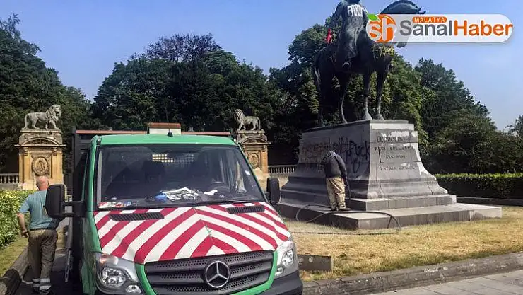 Belçika'da sömürgeci Kral 2. Leopold'un bir heykeli daha tahrip edildi