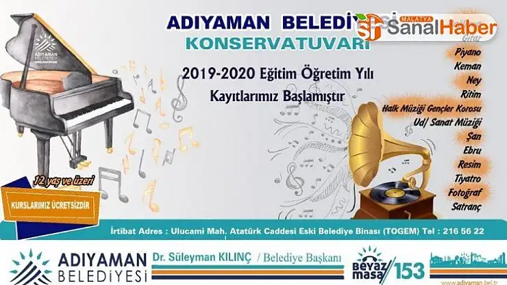 Belediye konservatuarında kayıtlar başladı