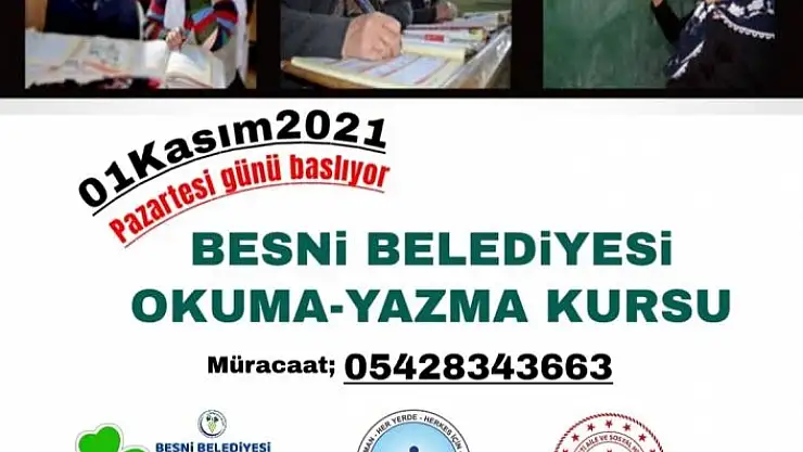 'Besni Belediyesi yetişkinlere okuma yazma kursu açtı'