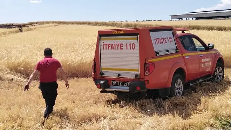 'Buğday ve arpa tarlalarında korkutan yangın'
