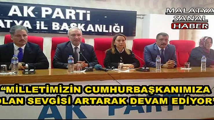 Çalık Milletimizin  Cumhurbaşkanımıza olan aşkının hiç bitmedi