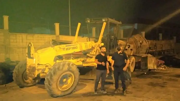 'Çalıntı iş makinası hurdacıda bulundu'