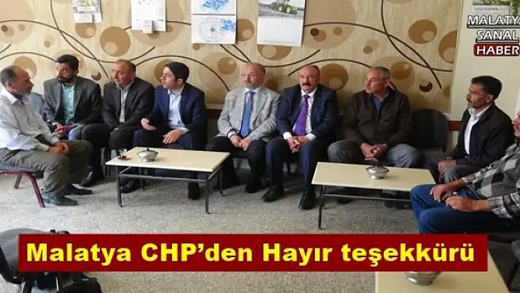 Malatya CHP´den Hayır teşekkürü
