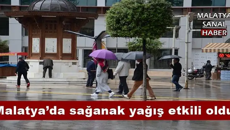 Malatya´da sağanak yağış etkili oldu