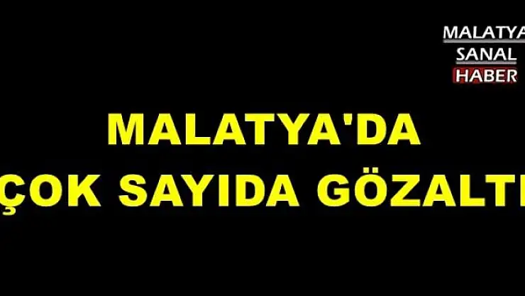 MALATYA'DA ÇOK SAYIDA GÖZALTI