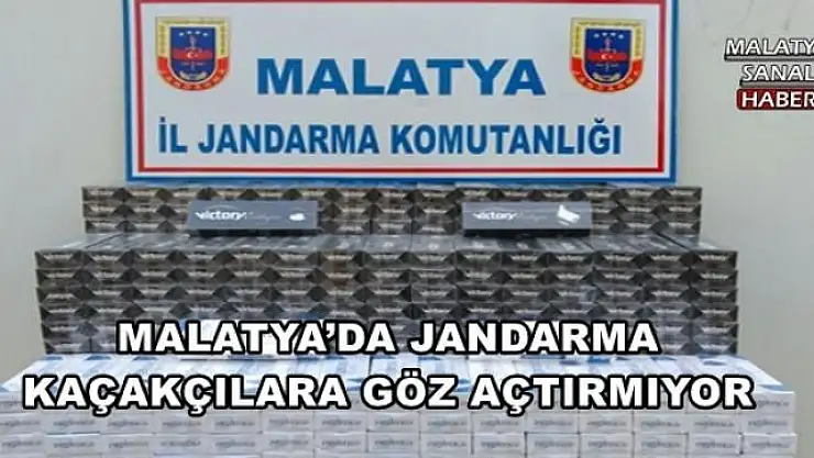 MALATYA´DA JANDARMA KAÇAKÇILARA GÖZ AÇTIRMIYOR