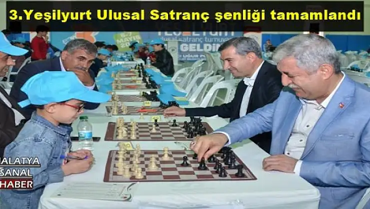 3.Yeşilyurt Ulusal Satranç şenliği tamamlandı