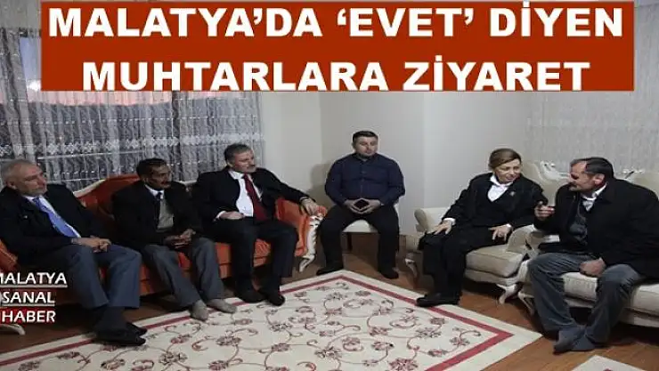 MALATYA´DA `EVET´ DİYEN MUHTARLARA ZİYARET
