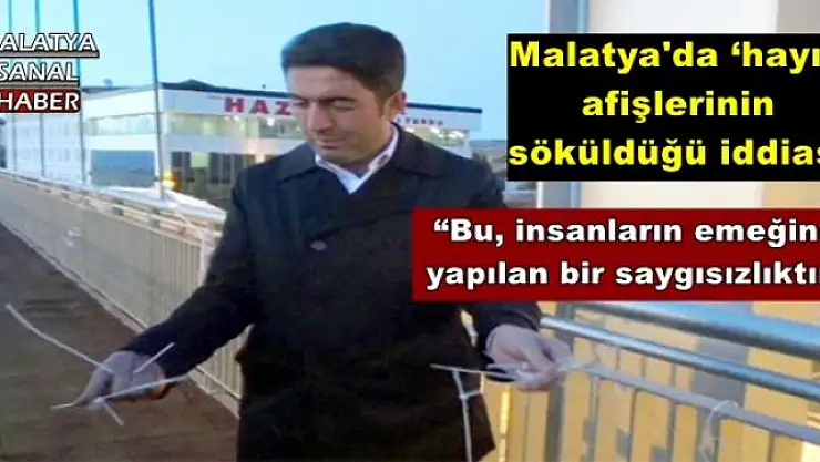 Malatya'da `hayır´ afişlerinin söküldüğü iddiası 