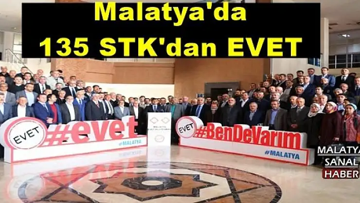 Malatya'da 135 STK'dan EVET