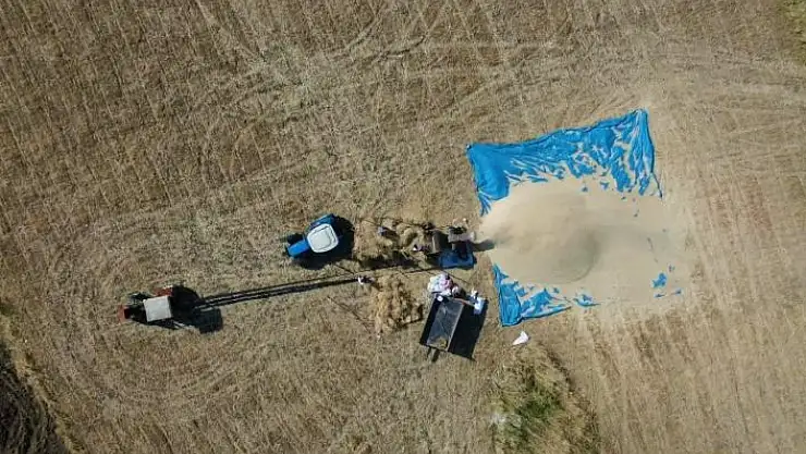 'Çiftçilerin zorlu hasat telaşı'