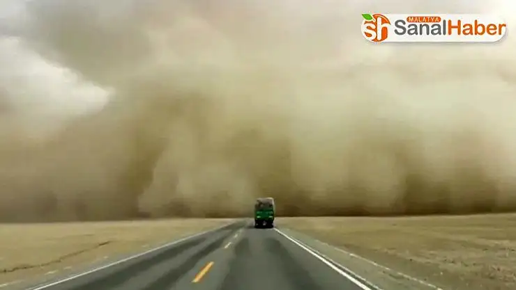 Çin'de sarı kum fırtınası