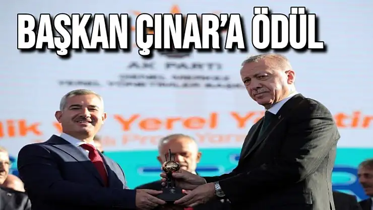 Cumhurbaşkanı Eroğan´dan Başkan Çınar´a ödül