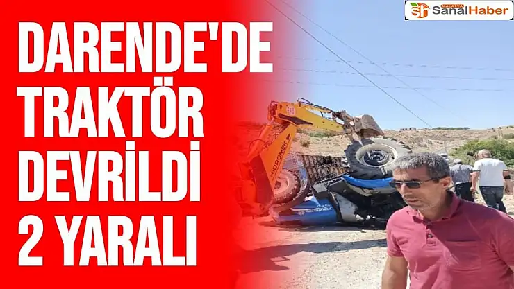 Darende'deTraktör devrildi 2 yaralı