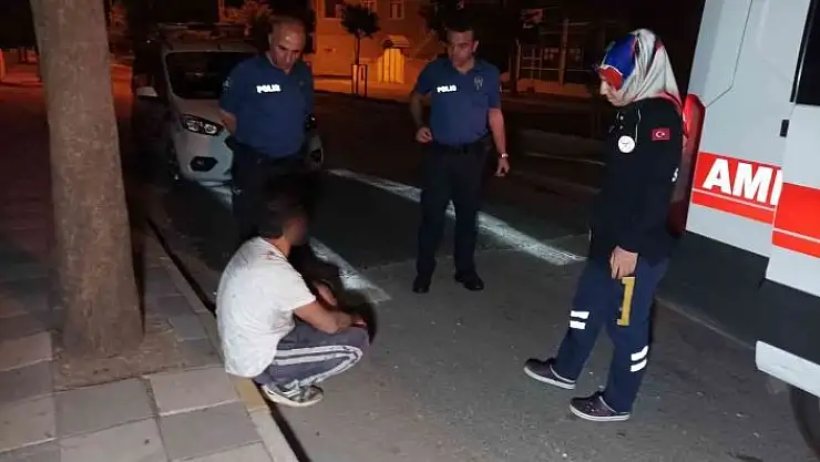 'Darp edilen alkollü şahıs hastaneye kaldırıldı'