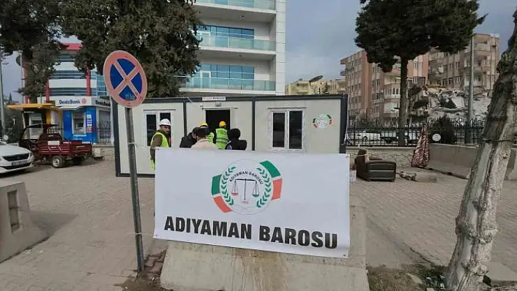 'Depremzedelere konteynerde hukuk hizmeti'