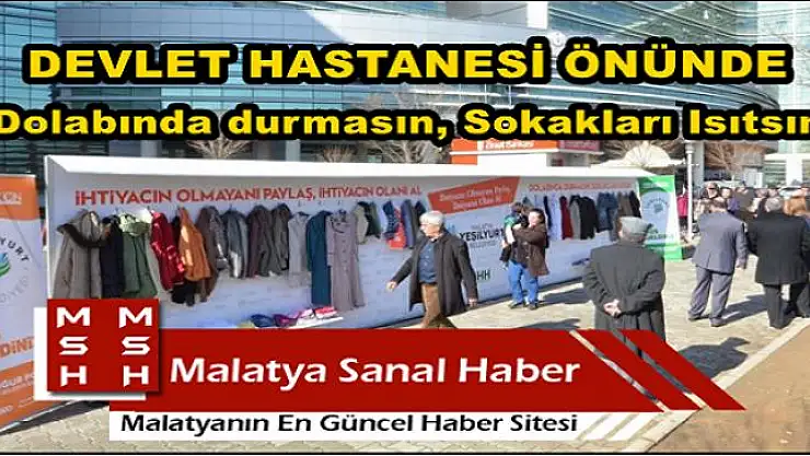 MALATYA DEVLET HASTANESİ ÖNÜNDE YARDIM PLATFORMU KURULDU