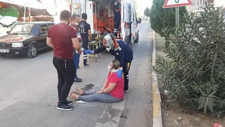 'devrilen Motosikletteki 2 kişi yaralandı'