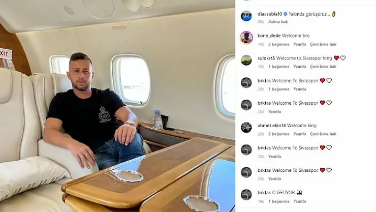 'Dia Saba´dan Sivasspor paylaşımı: ''Tamam, geliyorum'''