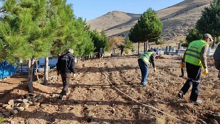 'Doğanşehir Belediyesi 39 mahallede mezarlık temizliği yapıyor'