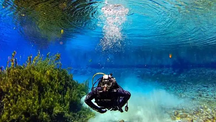 'Dünyanın en berrak göllerden biri, dalış turizmiyle de adından söz ettiriyor'